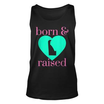 State Of Delaware Pride Born & Raised Home Simply Trendy Unisex Tank Top | Mazezy