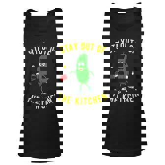 Stay Out Of The Kitchen Funny Pickleball Dink Graphic Gift Unisex Tank Top | Mazezy