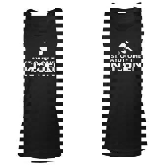 Stay Out Of The Kitchen Funny Pickleball Paddle Unisex Tank Top | Mazezy
