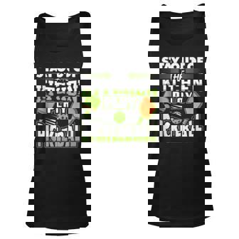 Stay Out Of The Kitchen Play Pickleball Funny Player Gift Unisex Tank Top | Mazezy