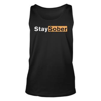 Stay Sober Na Aa Narcotics Anonymous Sobriety Life Unisex Tank Top | Mazezy