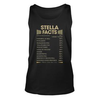 Stella Name Gift Stella Facts Unisex Tank Top - Seseable