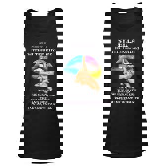 Stella Name Gift Stella With Three Sides Unisex Tank Top - Seseable