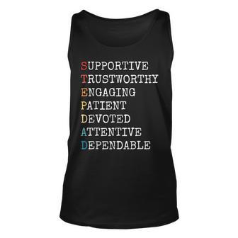 Stepdad Acronym Step Dad Stepfather Family Fathers Day Unisex Tank Top - Thegiftio UK