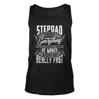 Stepdad Knows Everything Stepdad Fathers Day Tank Top | Mazezy