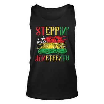 Stepping Into Junenth Like My Ancestors Youth Shoes Unisex Tank Top | Mazezy