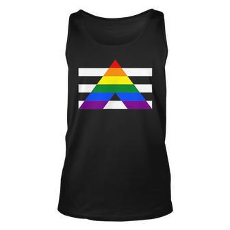 Straight Ally Pride Flag - Pocket Lgbtq Ally Flag Unisex Tank Top | Mazezy