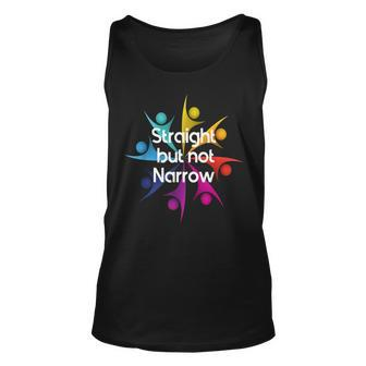 Straight But Not Narrow Lgbt Support Gay Pride March Unisex Tank Top | Mazezy
