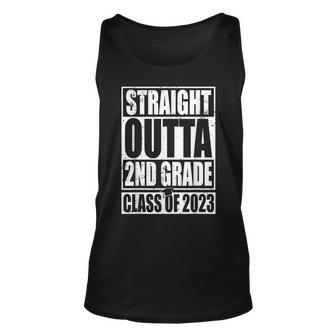 Straight Outta 2Nd Grade Graduation 2023 Class Second Grade Tank Top | Mazezy UK