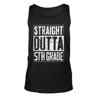 Straight Outta 5Th Grade Fifth Grade Graduation Unisex Tank Top | Mazezy
