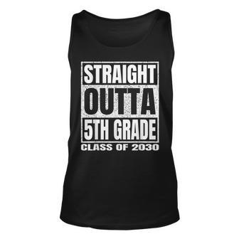 Straight Outta 5Th Grade School Graduation Class Of 2030 Unisex Tank Top | Mazezy CA
