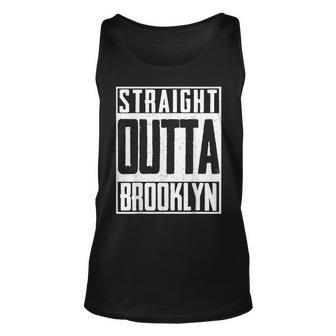 Straight Outta Brooklyn New York Big Apple Pride Unisex Tank Top | Mazezy