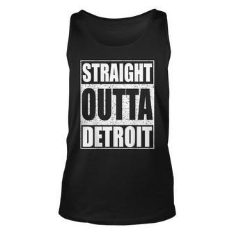 Straight Outta Detroit Michigan Gift Unisex Tank Top | Mazezy UK