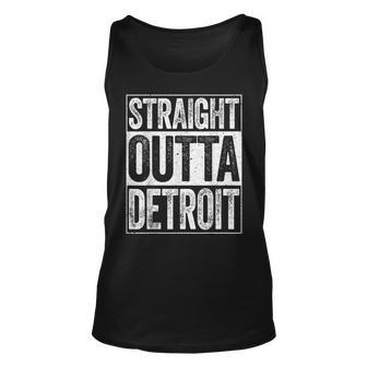Straight Outta Detroit Michigan State Unisex Tank Top | Mazezy