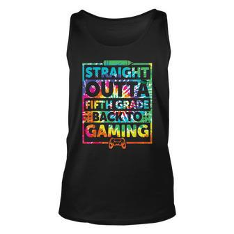 Straight Outta Fifth Grade Gaming 5Th Grade Gamer Tie Dye Unisex Tank Top | Mazezy