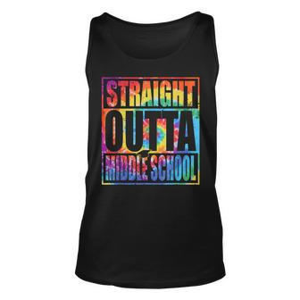 Straight Outta Middle School Class Of 2023 Graduation Gift Unisex Tank Top - Seseable