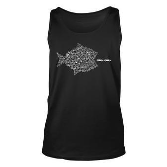 Street Trek Bicycle Fish Eats Car Climate Cycling Jersey For Fish Lovers Tank Top | Mazezy