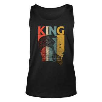 Strong Black King Father Afro American Black Dad Gift Unisex Tank Top - Thegiftio UK