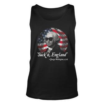 Suck It England George Washington 1776 IT Funny Gifts Unisex Tank Top | Mazezy
