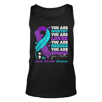 Suicide Prevention Awareness Positive Motivational Quote Tank Top | Mazezy