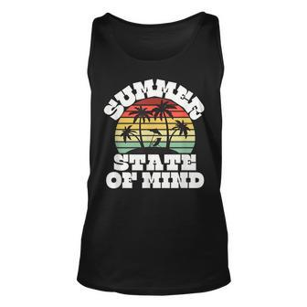 Summer State Of Mind Palm Trees Beach Unisex Tank Top | Mazezy