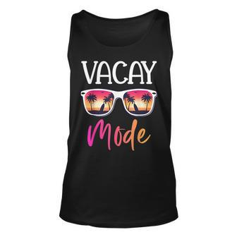 Summer Vacay Mode Pineapple Sunglasses Vacation Family Beach Unisex Tank Top - Seseable