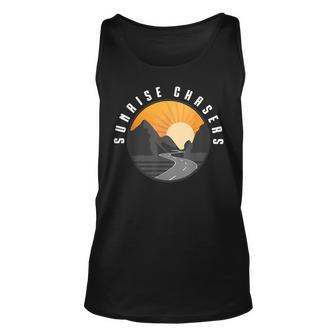 Sunrise Chasers Car Club Unisex Tank Top | Mazezy