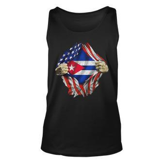 Super Cuban Heritage Cuba Roots Usa Flag Tank Top - Thegiftio UK