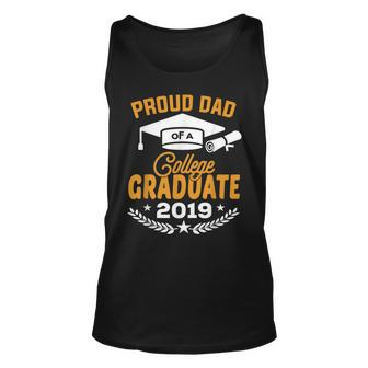 Super Proud Dad Of 2019 College Graduate Father Gift Unisex Tank Top | Mazezy