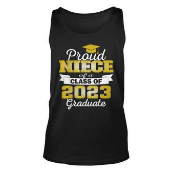 Super Proud Niece Of 2023 Graduate Awesome Family College Unisex Tank Top | Mazezy