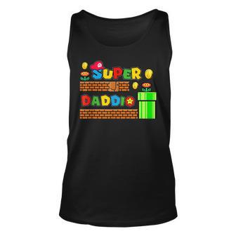 Superdaddio Funny Daddy Father Nerdy Video Gaming Lover Unisex Tank Top | Mazezy