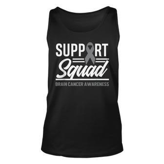 Support Squad Brain Tumor Support Brain Cancer Awareness Unisex Tank Top | Mazezy