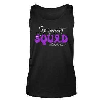 Support Squad Testicular Cancer Awareness Purple Unisex Tank Top - Seseable
