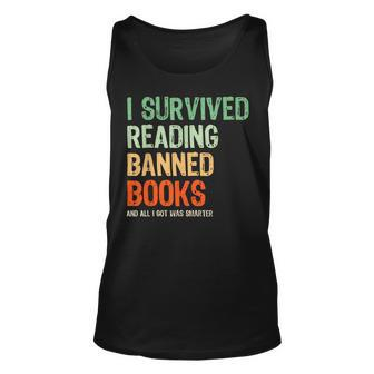 I Survived Reading Banned Books Book Lover Read Banned Books Tank Top - Monsterry UK