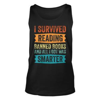I Survived Reading Banned Books And All I Got Was Smarter Reading Tank Top | Mazezy