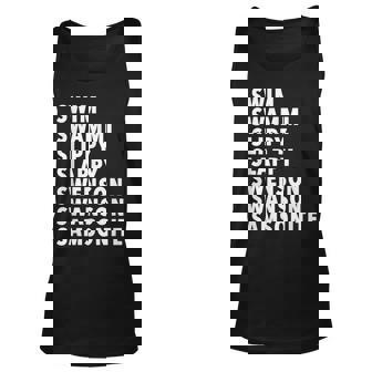 Swim Swammi Slippy Slappy Swenson Swanson Samsonite Tank Top | Mazezy