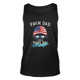 Swim Swimmer Swimming Swim Dad Towel Boy Goggles For Dad Tank Top | Mazezy