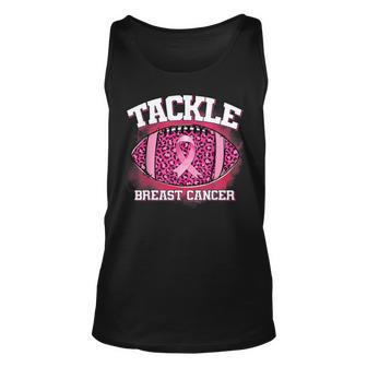 Tackle Breast Cancer Awareness Pink Football Ribbon Tank Top - Seseable