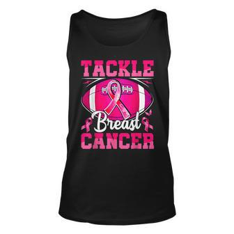 Tackle Breast Cancer Warrior Ribbon Football Support Tank Top | Mazezy