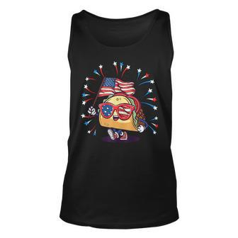 Taco Sunglasses Usa Flag Funny 4Th Of July Usa Funny Gifts Unisex Tank Top | Mazezy