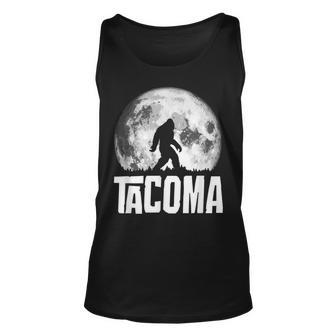 Tacoma Bigfoot Vintage Full Moon Retro Squatch State Pride Unisex Tank Top | Mazezy