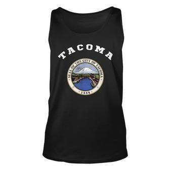 Tacoma Coat Of Arms Flag Pride National Gift Souvenir Unisex Tank Top | Mazezy