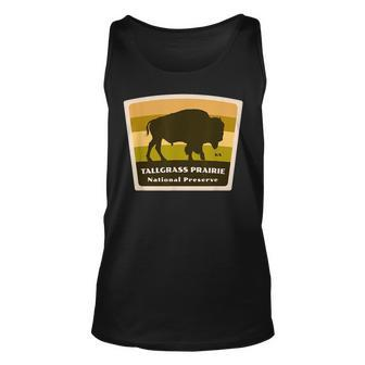 Tallgrass Prairie National Preserve Kansas Bison Herd Unisex Tank Top | Mazezy