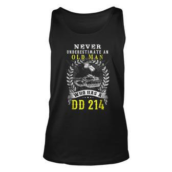 Tanker Never Underestimate An Old Man Dd 214 Old Man Tank Top | Mazezy