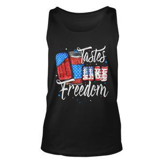 Tasted Like Freedom 4Th Of July Patriotic Ice Cream Usa Flag Patriotic Tank Top | Mazezy