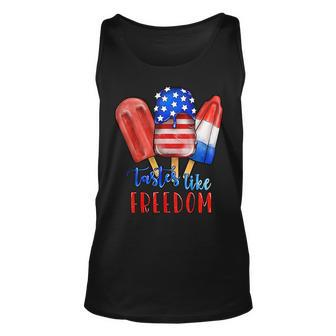 Tasted Like Freedom Ice Creams 4Th Of July Patriotic Retro Patriotic Tank Top | Mazezy