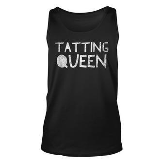 Tatting Queen - Funny Sewing Quote Love To Sew Saying Unisex Tank Top | Mazezy