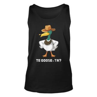 Te Goose-Ta Funny Spanish Quotes Word Pun Sayings Hispanic Unisex Tank Top | Mazezy