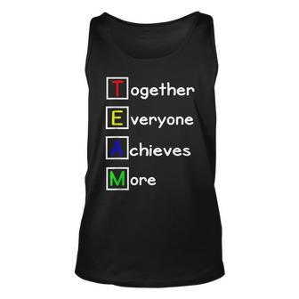 Team Acronym - Together Everyone Achieves More Unisex Tank Top - Thegiftio UK