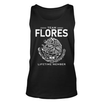 Team Flores Lifetime Member Gift Proud Surname Unisex Tank Top | Mazezy